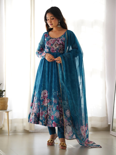 Radiant Floral Maxi Suit Set