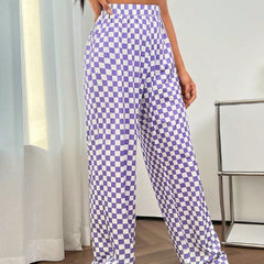 Lilac Rush Checkered Pants