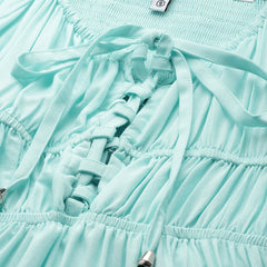Icy Blue Tiered Dress