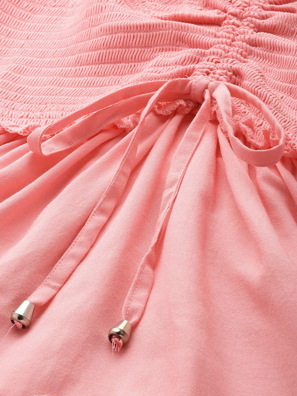 Rose Glow Tiered Dress