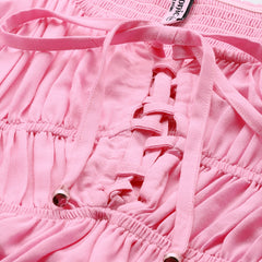 Trendy Pink Tiered Dress