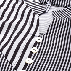 Modern Striped Tie Waist Shirt