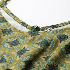 Green Floral Jumpsuit