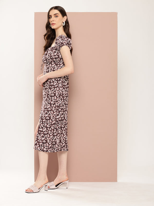 Cherry Blossom Slit Dress