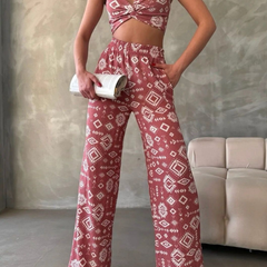 Rustic Charm Printed Women's Co-ord Set - 3 piece