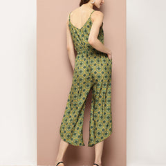 Green Floral Jumpsuit