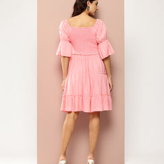 Rose Glow Tiered Dress