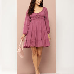 Plum Glow Tiered Dress