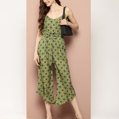 Green Floral Jumpsuit