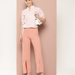 Striped Chic Tie Shirt