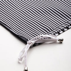 Modern Striped Tie Waist Shirt