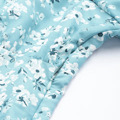 Ocean Floral Slit Dress