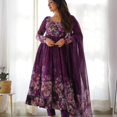Elegant Floral Maxi Suit Set