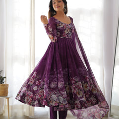 Elegant Floral Maxi Suit Set