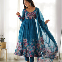 Radiant Floral Maxi Suit Set