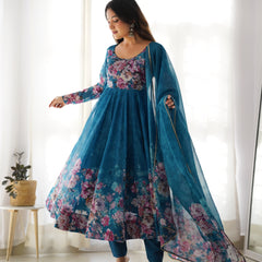 Radiant Floral Maxi Suit Set