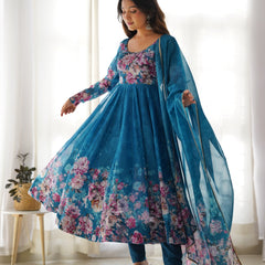 Radiant Floral Maxi Suit Set