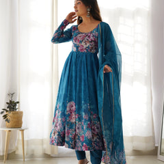 Radiant Floral Maxi Suit Set