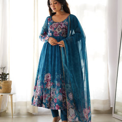 Radiant Floral Maxi Suit Set