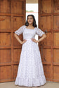 Women Fit and Flare White Dress