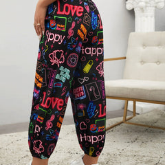 Neon Doodle Joggers