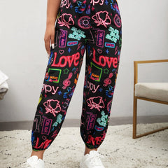 Neon Doodle Joggers