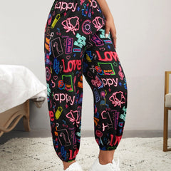 Neon Doodle Joggers