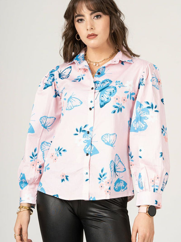 Blush Breeze Butterfly Shirt
